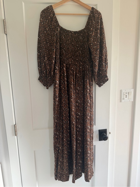 Rylee + Cru Dresses & Skirts - Rylee + Cru Brown Floral Smocked Maxi Dress